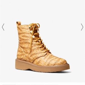 Michael Kors Animal Print Logo Canvas Boot ✨brand new✨ no box